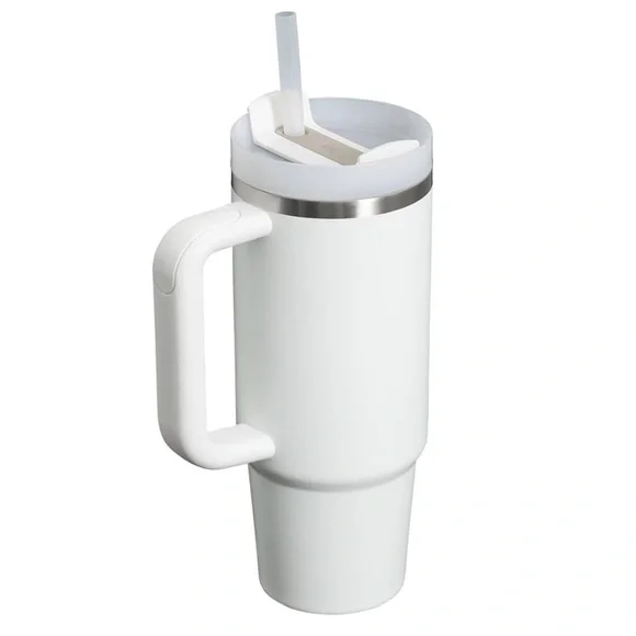 Stanley White 40oz tumblr arctic flowstate straw cap 3oz water cup handle bottle - Picture 3 of 4